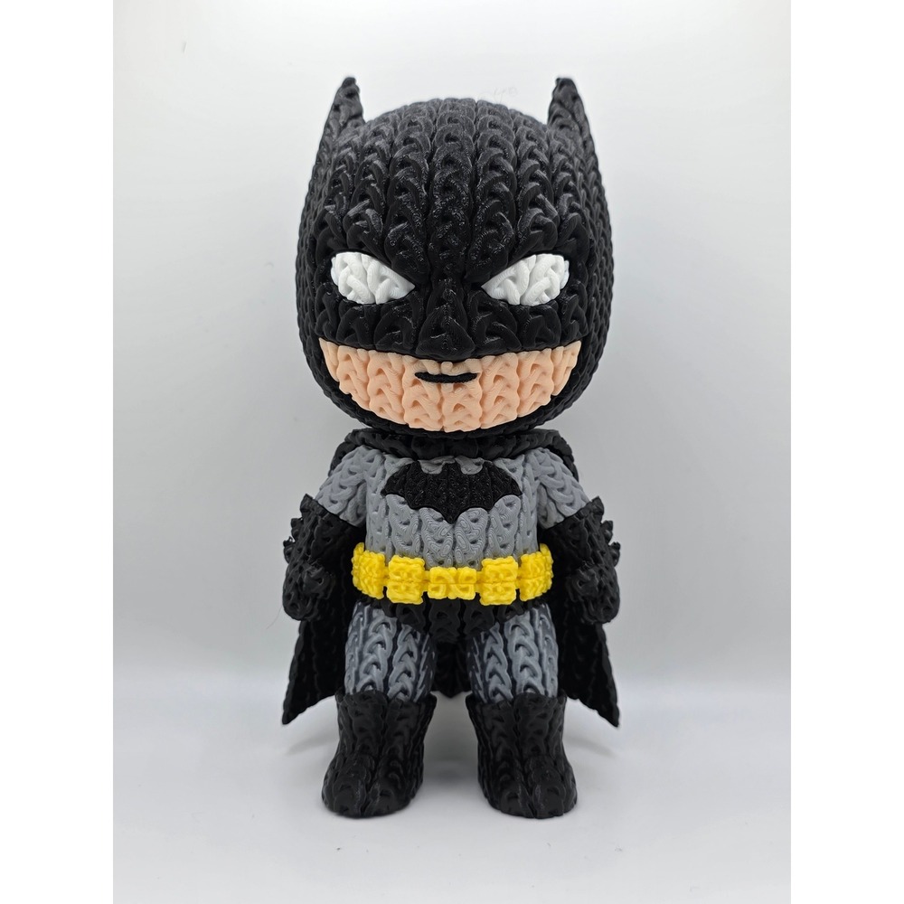 8" 3D-Printed Faux-Knit Batman Figure – The Ultimate Dark Knight Collectible!